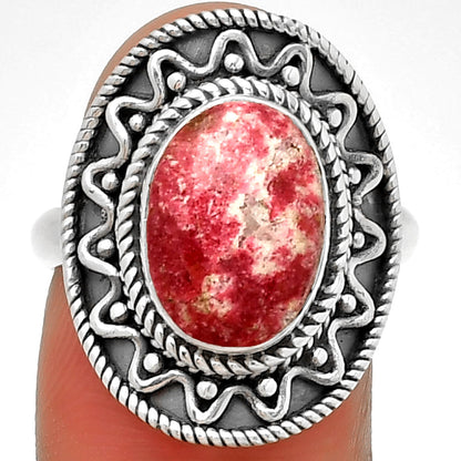 Natural Pink Thulite - Norway Ring size-7.5 R-1501 SDR191211