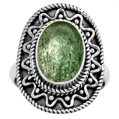 Natural Green Aventurine Ring size-7 R-1501 SDR191223