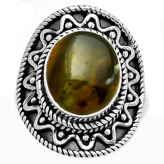 Natural Chrome Chalcedony Ring size-6.5 R-1501 SDR191224