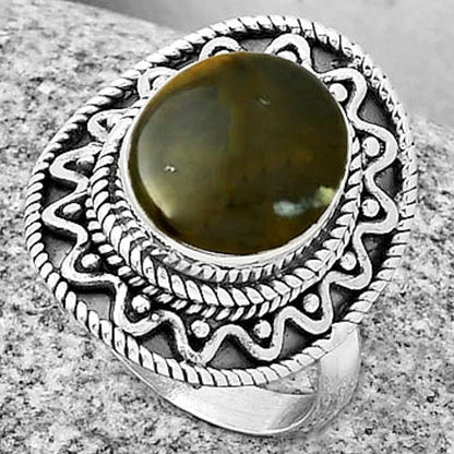 Natural Chrome Chalcedony Ring size-6.5 R-1501 SDR191224