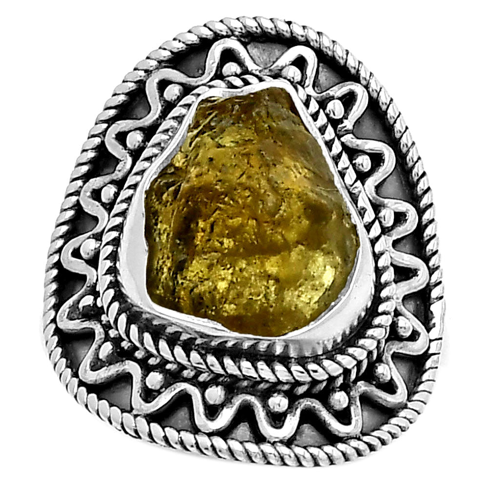 Natural Rare Kornerupine Rough Ring size-7.5 R-1501 SDR191242