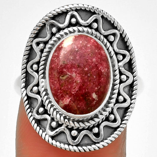 Natural Pink Thulite - Norway Ring size-7.5 R-1501 SDR191247