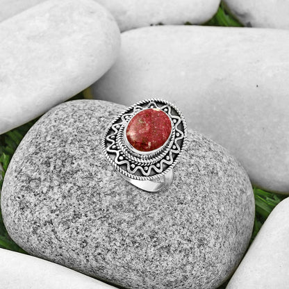 Natural Pink Thulite - Norway Ring size-7.5 R-1501 SDR191247