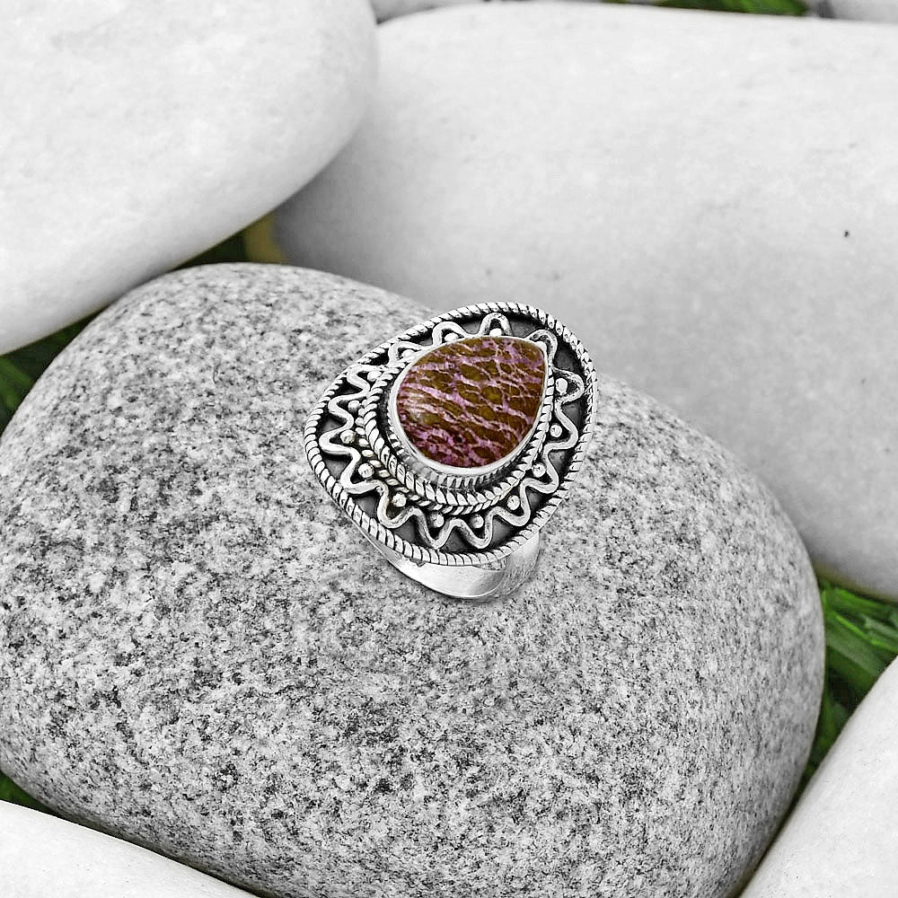 Natural Purpurite - South Africa Ring size-6 R-1501 SDR191254