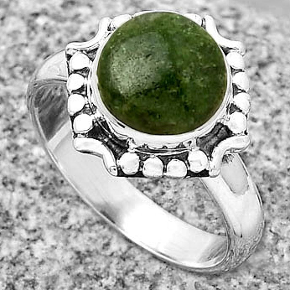Natural Larsonite Jasper Ring size-8 R-1071 SDR191342
