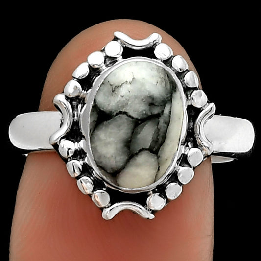 Natural Pinolith Stone Ring size-9 R-1071 SDR191354