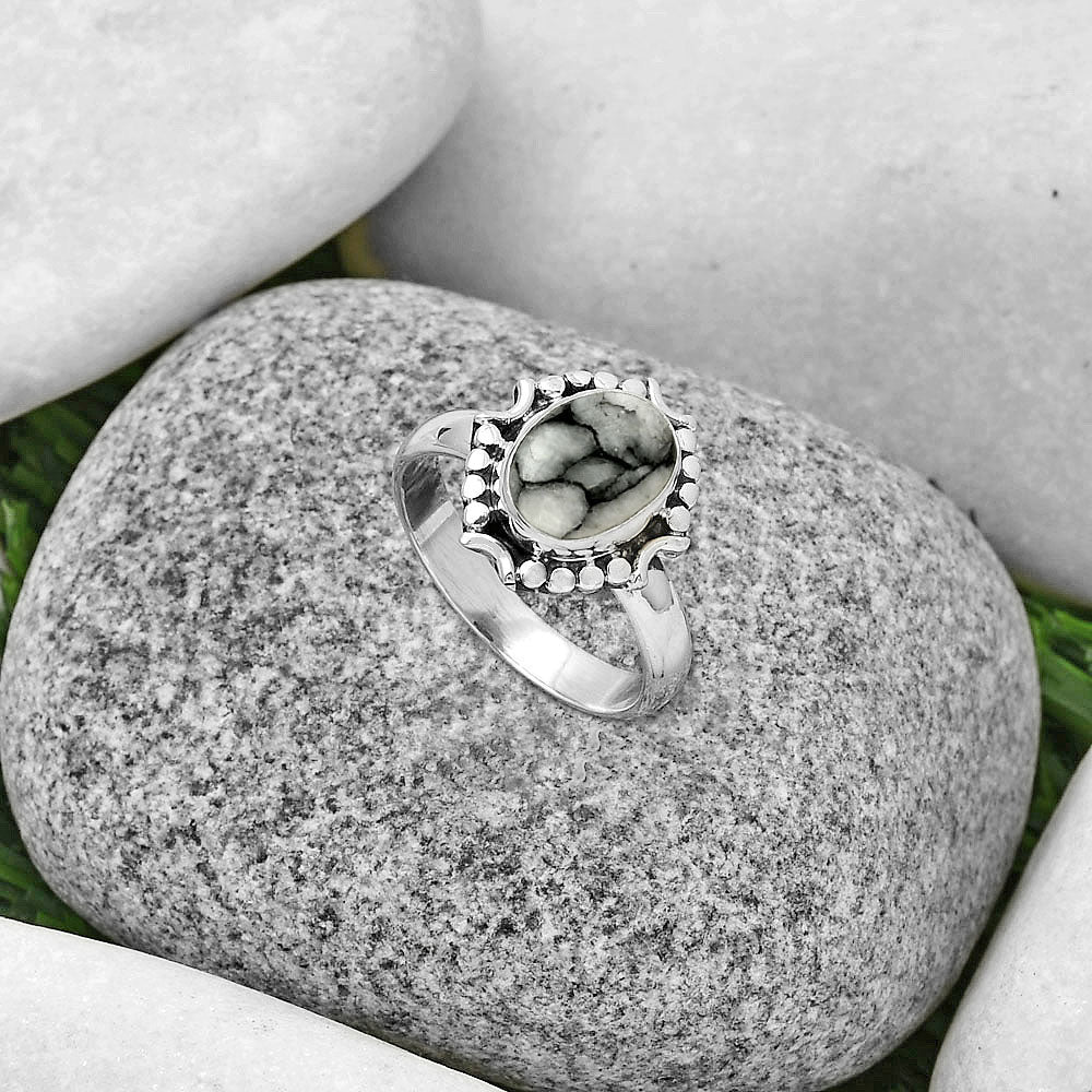 Natural Pinolith Stone Ring size-9 R-1071 SDR191354