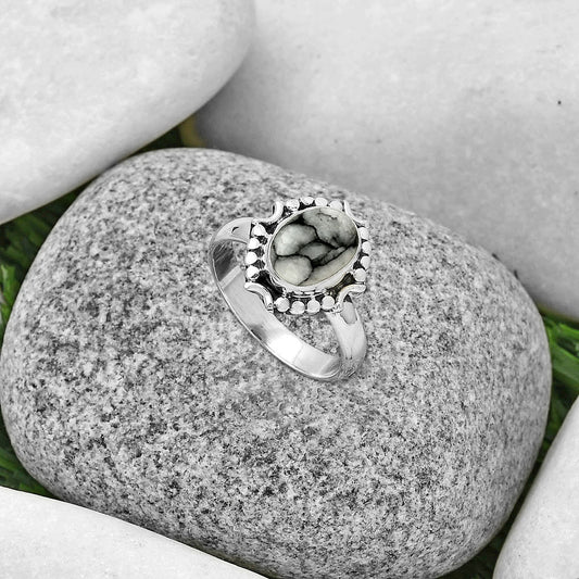 Natural Pinolith Stone Ring size-9 R-1071 SDR191354