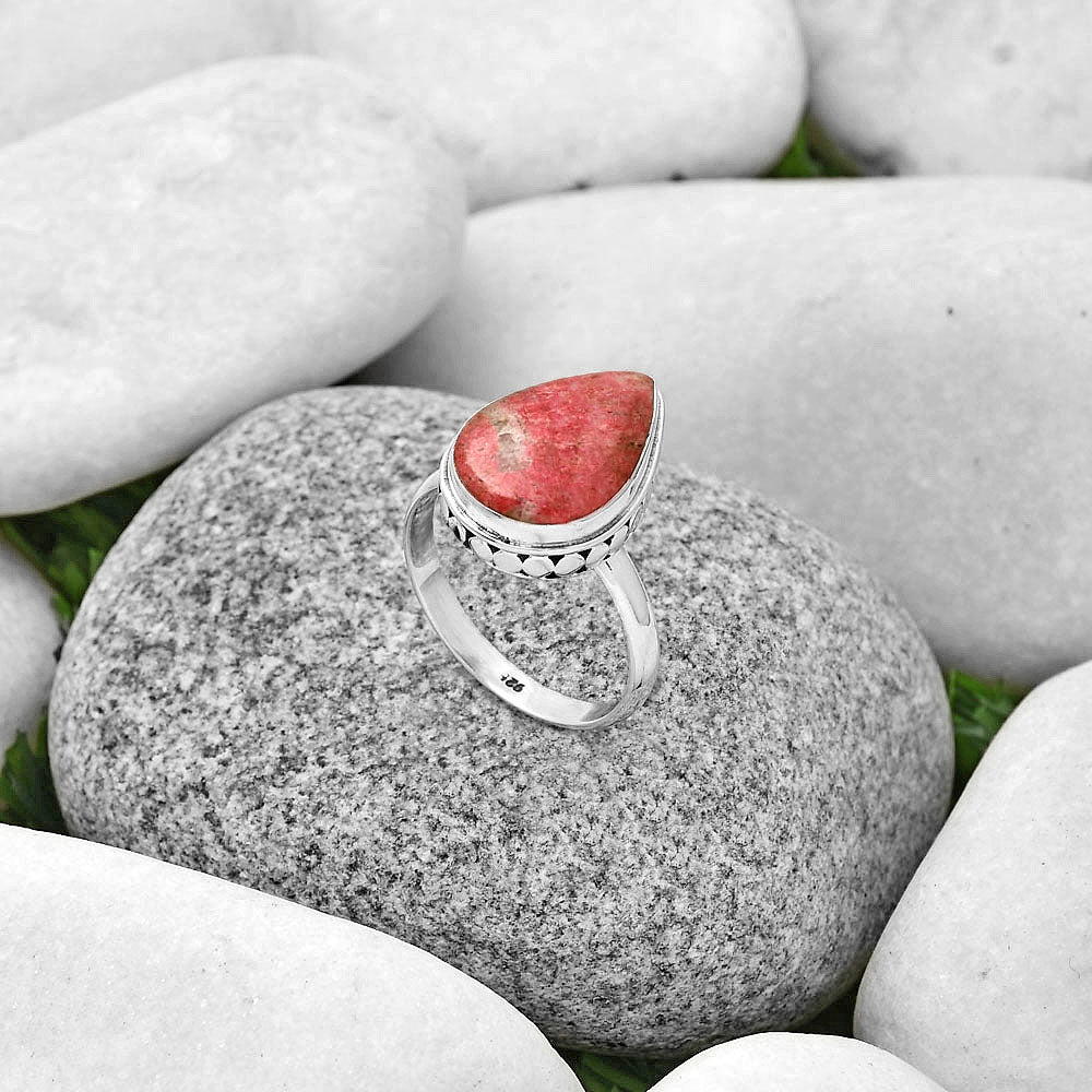 Natural Pink Thulite - Norway Ring size-9 R-1499 SDR191449