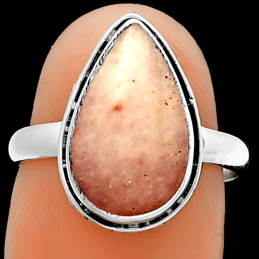 Natural Pink Scolecite Ring size-7 R-1499 SDR191461
