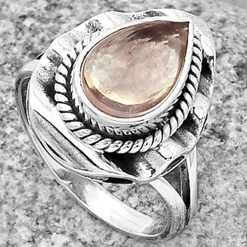 Natural Rose Quartz - Madagascar Ring size-7 R-1212 SDR191475