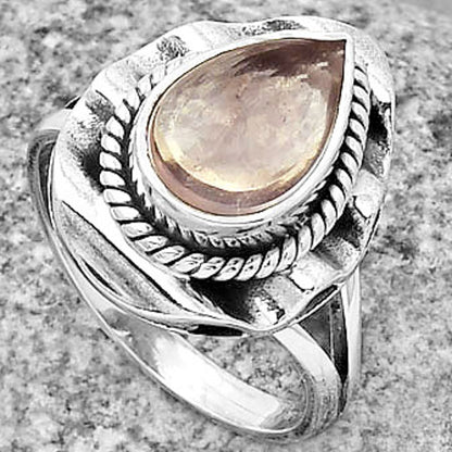 Natural Rose Quartz - Madagascar Ring size-7 R-1212 SDR191475