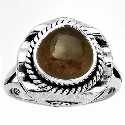 Natural Smoky Quartz - Brazil Ring size-7.5 R-1212 SDR191536