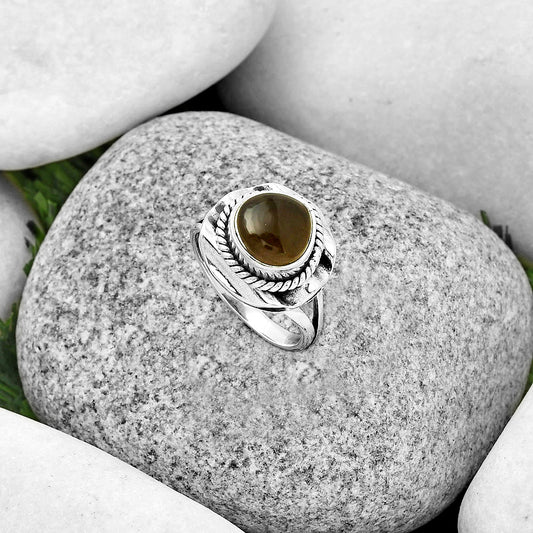 Natural Smoky Quartz - Brazil Ring size-7.5 R-1212 SDR191536