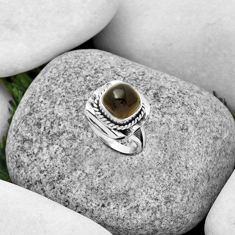 Natural Smoky Quartz - Brazil Ring size-7 R-1212 SDR191571
