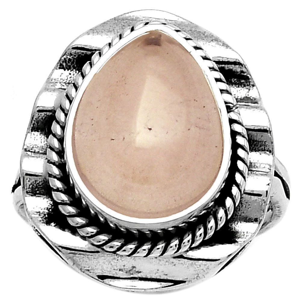 Natural Rose Quartz - Madagascar Ring size-7 R-1212 SDR191584