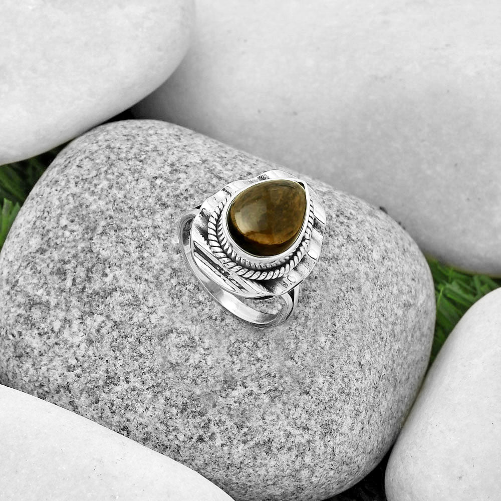 Natural Smoky Quartz - Brazil Ring size-7 R-1212 SDR191600