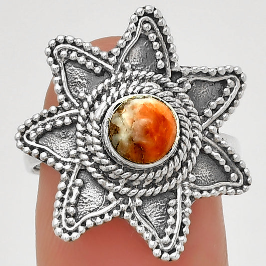 Spiny Oyster Turquoise - Arizona Ring size-7.5 R-1146 SDR191622