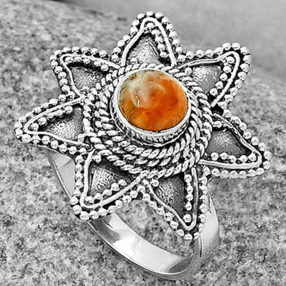 Spiny Oyster Turquoise - Arizona Ring size-7.5 R-1146 SDR191622