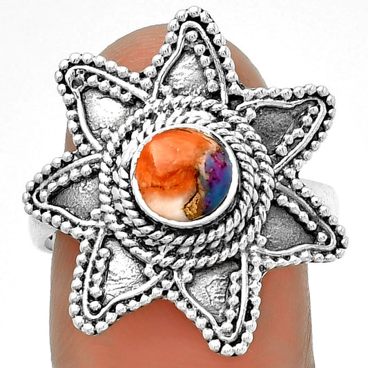 Spiny Oyster Turquoise - Arizona Ring size-8 R-1146 SDR191669