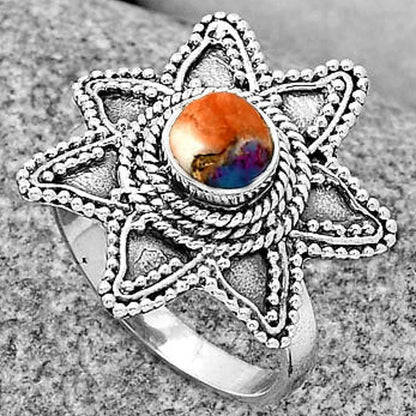 Spiny Oyster Turquoise - Arizona Ring size-8 R-1146 SDR191669