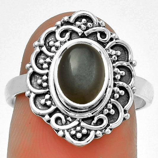 Natural Gray Moonstone Ring size-7.5 R-1147 SDR191710