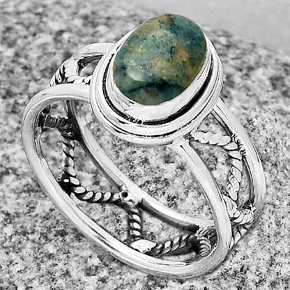 Natural Blue Scheelite - Turkey Ring size-9 R-1255 SDR192874