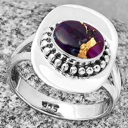 Copper Purple Turquoise - Arizona Ring size-7 R-1458 SDR192901
