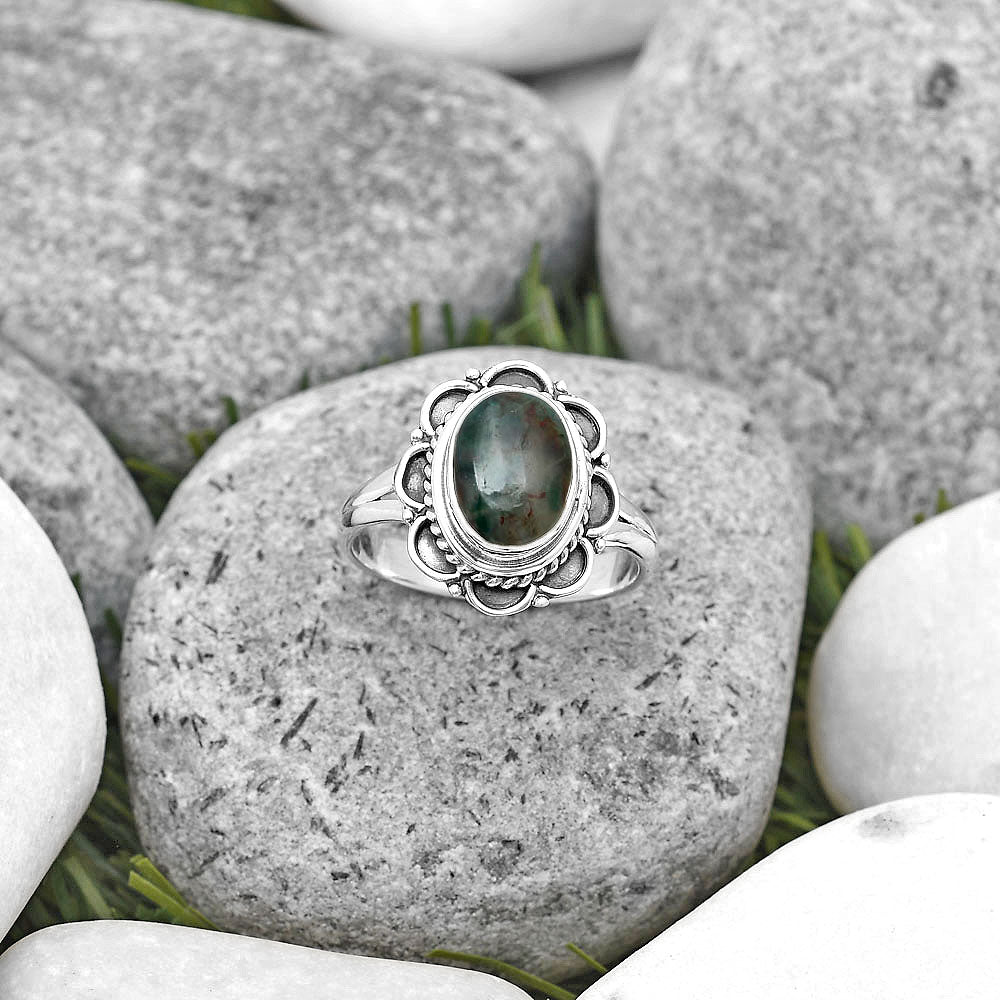 Natural Larsonite Jasper Ring size-8 R-1256 SDR193924