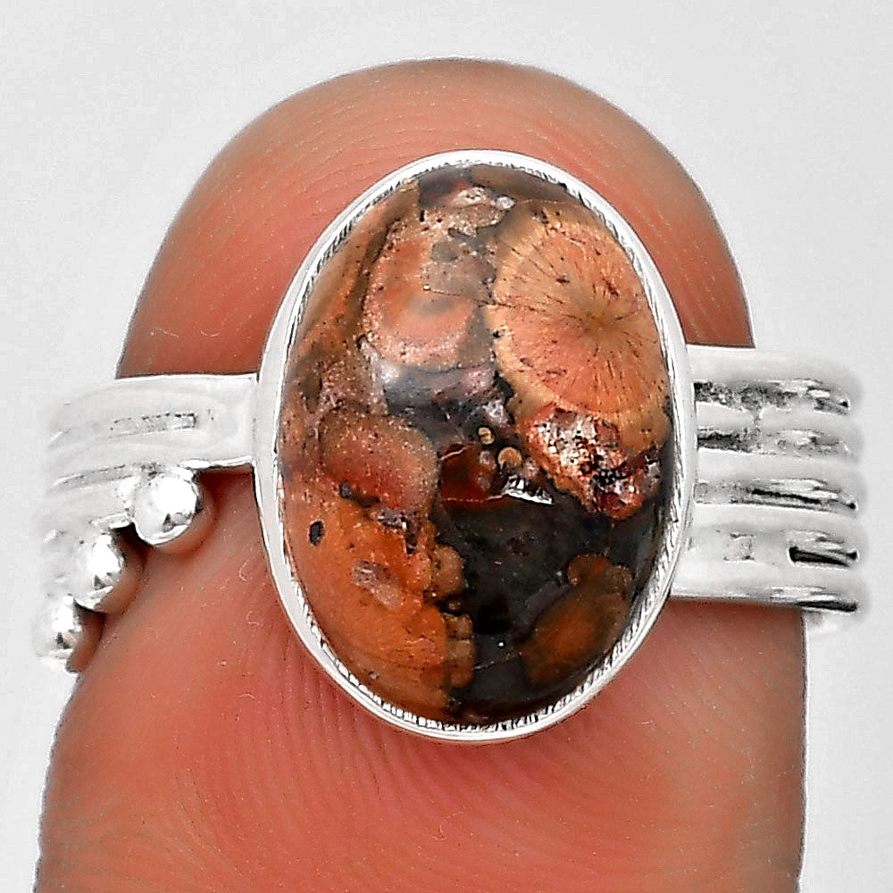 Natural Poppy Jasper Ring size-8 R-1492 SDR194002