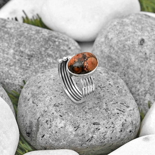 Natural Poppy Jasper Ring size-8 R-1492 SDR194002