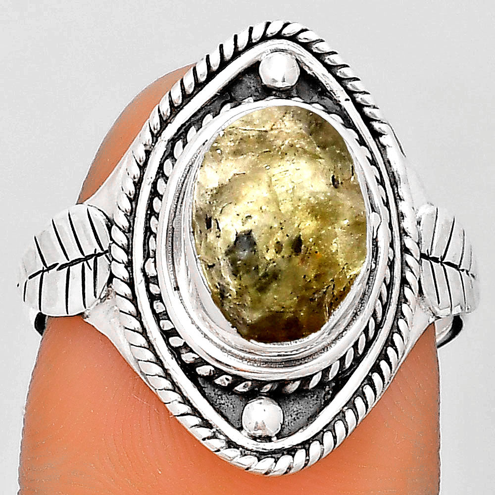 Natural Green Kyanite Rough - India Ring size-8 R-1258 SDR194087