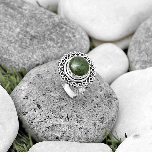 Natural Serpentine Ring size-7 R-1164 SDR194192