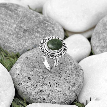 Natural Serpentine Ring size-7.5 R-1164 SDR194198