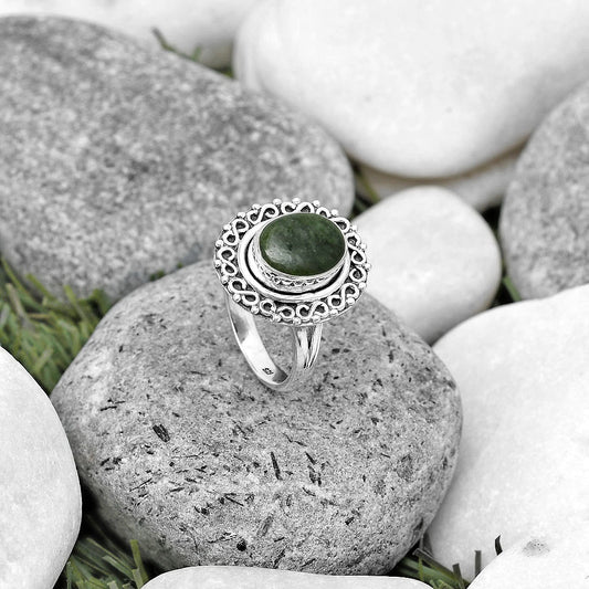 Natural Serpentine Ring size-7.5 R-1164 SDR194198