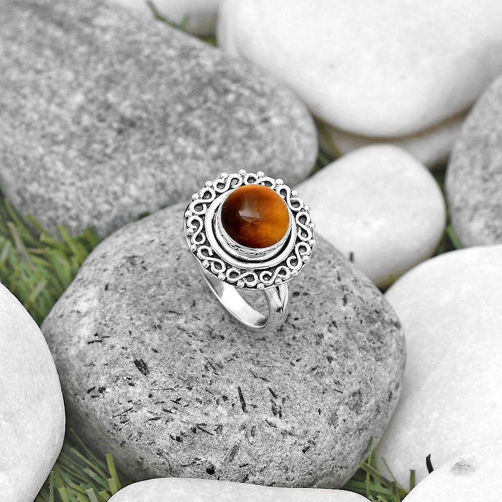 Natural Tiger Eye - Africa Ring size-7.5 R-1164 SDR194201