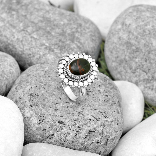 Natural Turkish Rainforest Chrysocolla Ring size-7 R-1399 SDR194262