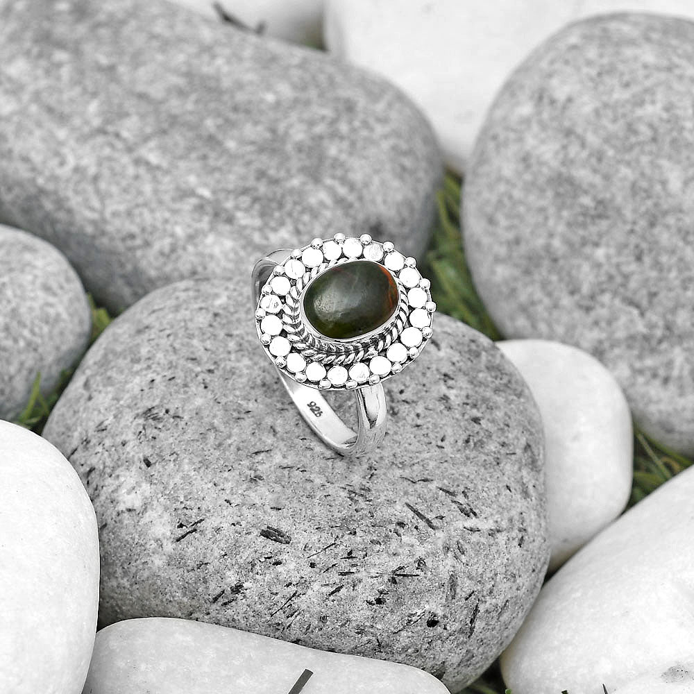 Turkish Rainforest Chrysocolla Ring size-8.5 R-1399 SDR194279