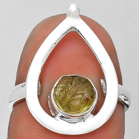 Natural Green Kyanite Rough - India Ring size-7 R-1487 SDR194291