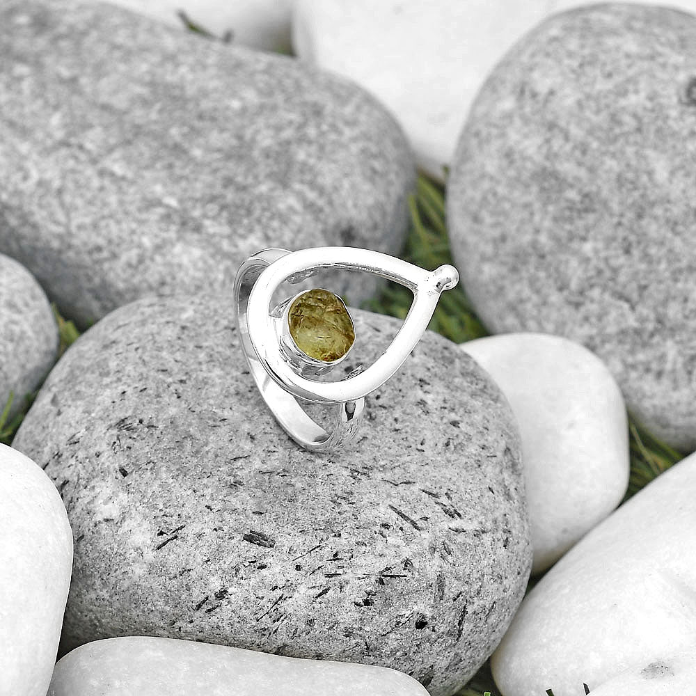 Natural Green Kyanite Rough - India Ring size-7 R-1487 SDR194291