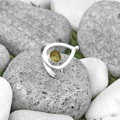 Natural Green Kyanite Rough - India Ring size-7 R-1487 SDR194291