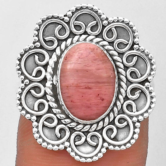 Filigree - Natural Pink Tulip Quartz Ring size-7 R-1337 SDR194393