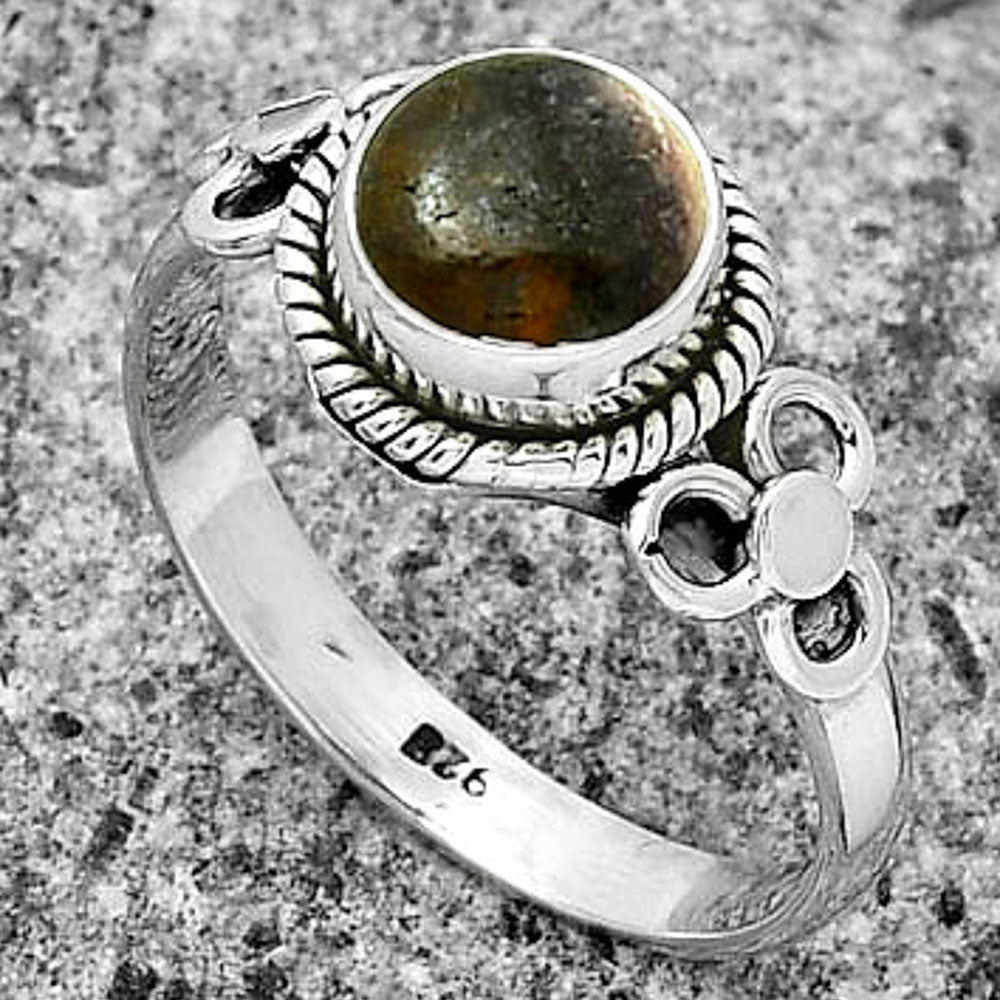 Natural Indian Blanket Jasper Ring size-7 R-1170 SDR194596