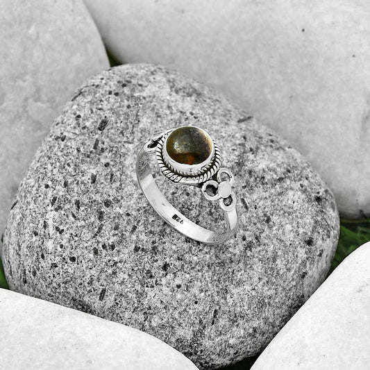 Natural Indian Blanket Jasper Ring size-7 R-1170 SDR194596