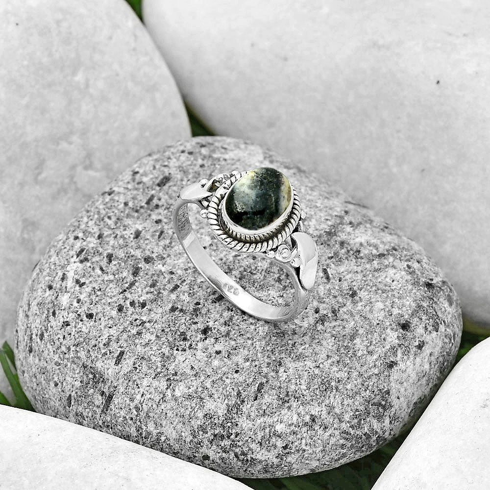 Natural Indian Blanket Jasper Ring size-7 R-1405 SDR194683