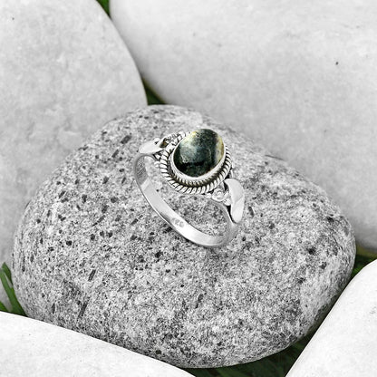 Natural Indian Blanket Jasper Ring size-7 R-1405 SDR194683