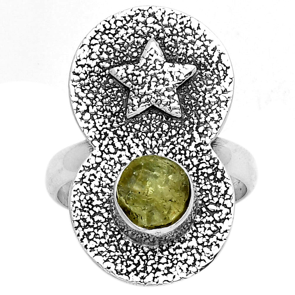 Star - Green Kyanite Rough - India Ring size-8.5 R-1290 SDR194838