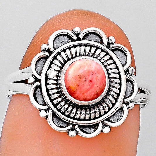 Natural Pink Tulip Quartz Ring size-7.5 R-1256 SDR195170