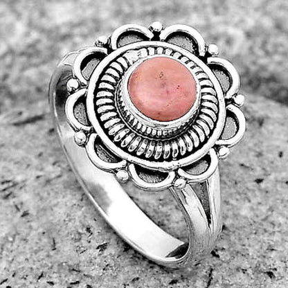 Natural Pink Tulip Quartz Ring size-7.5 R-1256 SDR195170