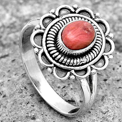Natural Pink Tulip Quartz Ring size-8 R-1256 SDR195179